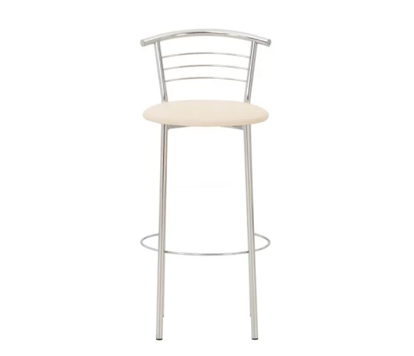 Барный стул MARCO HOKER (Марко) хром (Искуственная кожа V 4 черный) для кафе, ресторанов и кухни