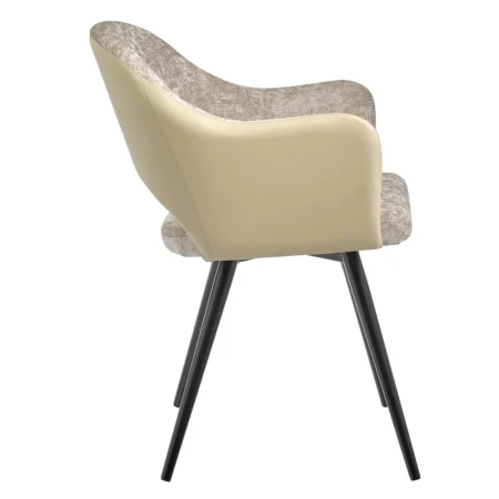 Купить Стул Bruno латте шенилл с экокожей с поворотным механизмом по низкой цене