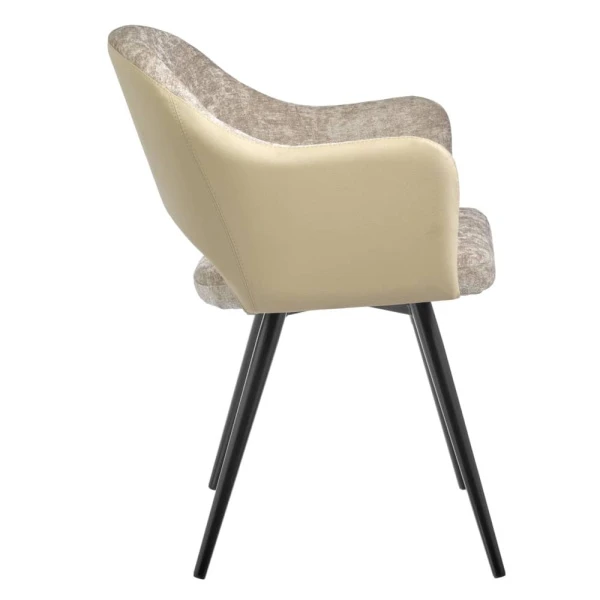 Купить Стул Bruno латте шенилл с экокожей с поворотным механизмом по низкой цене