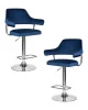 Набор 2 шт Стул барный DOBRIN CHARLY, синий велюр (MJ9-117)