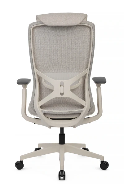 Кресло Gemini EGE-002AW Белый пластик/Светло-бежевый | Купить в КупиКресла.ру