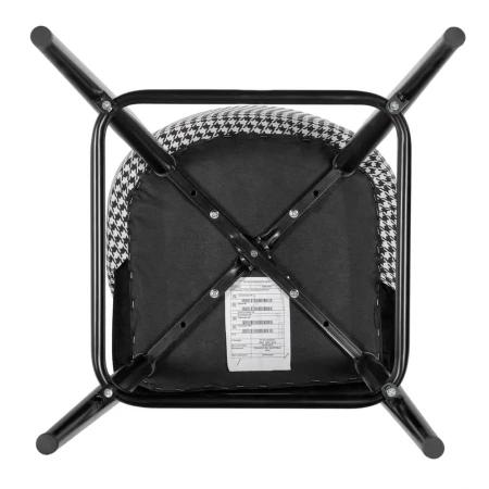 Купить Стул полубарный Paola чёрный с жаккардом по выгодной цене для кафе, ресторанов и кухни