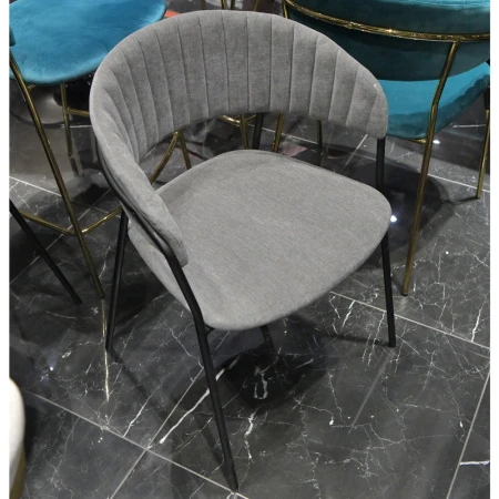 Купить Стул Turin серый с чёрными ножками по низкой цене