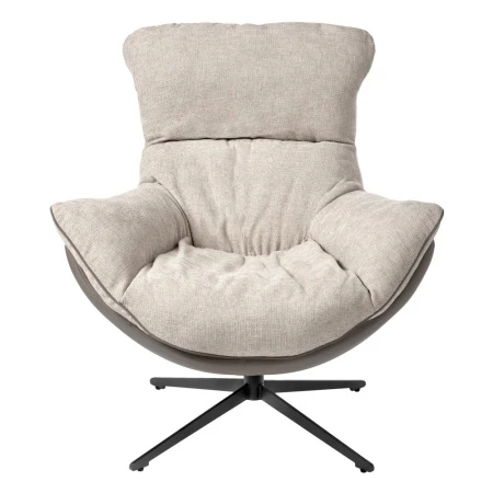 Купить Комплект кресло HUG светло-серый, экокожа, шенилл с оттоманкой светло-серый, экокожа по низкой цене