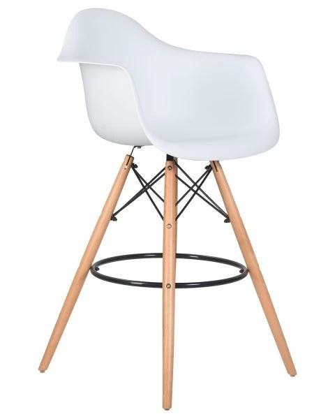 Стул барный DAW BAR (ножки светлый бук, цвет белый)