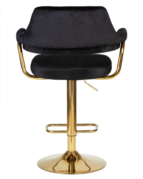 Стул барный DOBRIN CHARLY GOLD, черный велюр (MJ9-101) для кафе, ресторанов и кухни