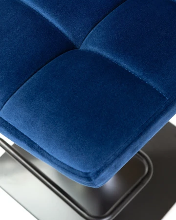 Купить Набор 2 шт Стул барный DOBRIN DOMINIC, синий велюр (MJ9-117) в интернет-магазине КупиКресла.ру