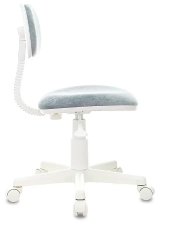 Детские компьютерные кресла - Кресло детское Бюрократ CH-W201NX серо-голубой Light-28 крестов. пластик белый пластик белый