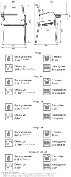 Купить Офисный стул Amigo (Амиго) хром (Ткань-сетка Черный) по выгодной цене