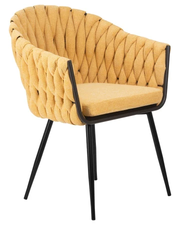 Купить Стул обеденный DOBRIN MATILDA, жёлтая ткань (LAR 275-8) в интернет-магазине КупиКресла.ру