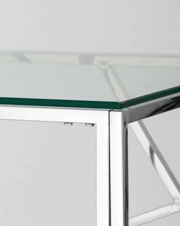 Купить Журнальный столик 55*55 АРТ ДЕКО серебро по низкой цене