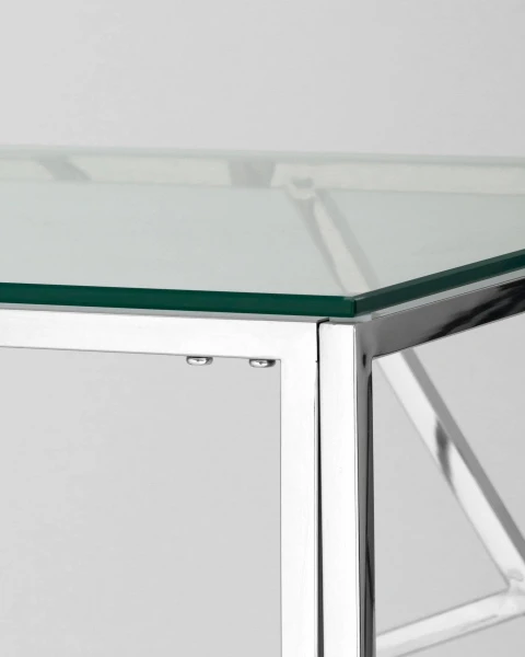 Купить Журнальный столик 55*55 АРТ ДЕКО серебро по низкой цене