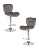 Набор 2 шт Стул барный DOBRIN BARNY, серый велюр (MJ9-75)