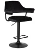 Стул барный DOBRIN CHARLY BLACK, черный велюр (MJ9-101)