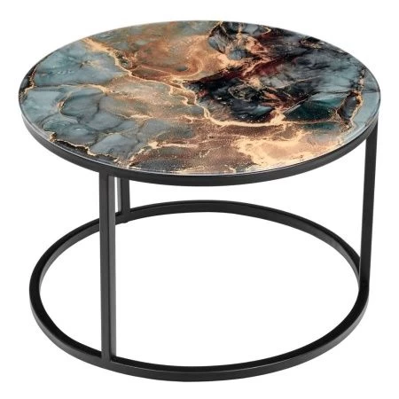 Купить Набор кофейных столиков Tango космический с чёрными ножками, 2шт по низкой цене