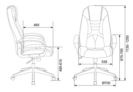 Кресла для геймеров - Кресло игровое Zombie VIKING-8N черный/оранжевый искусственная кожа крестовина пластик