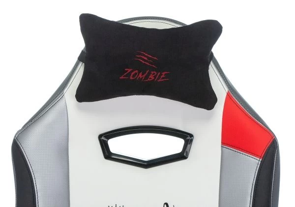 Кресло игровое Zombie HERO QUEEN черный/белый искусственная кожа с подголов. крестовина пластик