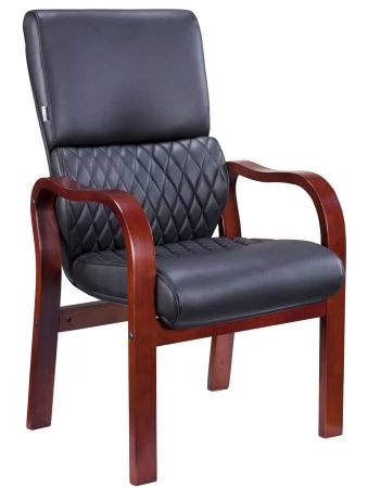 Кресло Everprof President Wood CF Экокожа Черный