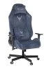 Кресло игровое Knight N1 Fabric синий Light-27 с подголов. крестов. металл