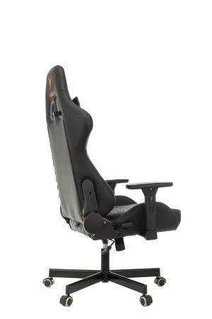 Кресло игровое Knight ARMOR черный ромбик эко.кожа с подголов. крестов. металл