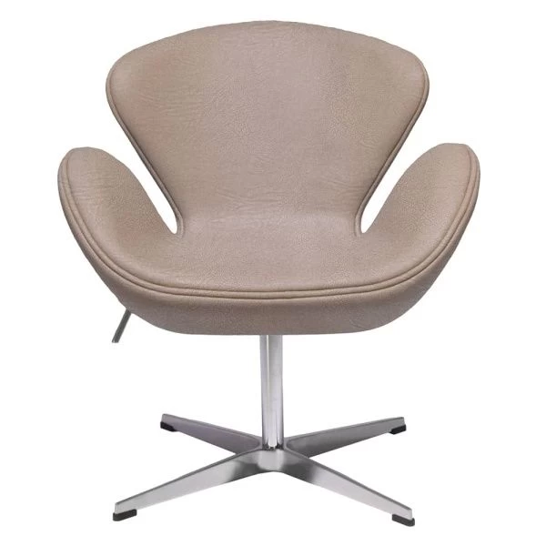 Купить Кресло SWAN STYLE CHAIR латте, экокожа по низкой цене
