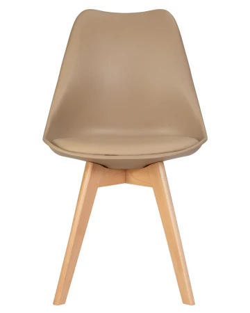 Купить Набор 4 шт Стул обеденный DOBRIN JERRY SOFT, ножки светлый бук, цвет сиденья бежевый (GR-03) в интернет-магазине КупиКресла.ру