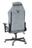 Кресла для геймеров - Кресло игровое Knight N1 Fabric серо-голубой Light-28 с подголов. крестов. металл