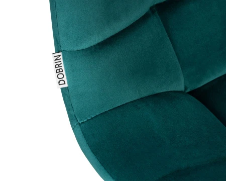 Купить Набор 2 шт Стул барный DOBRIN NICOLE, черные матовые ножки, морской волны велюр (108-119) в интернет-магазине КупиКресла.ру