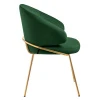 Купить Стул-полукресло Emil зеленый с золотыми ножками по низкой цене