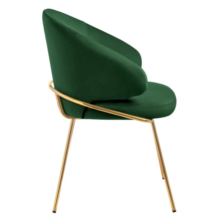 Купить Стул-полукресло Emil зеленый с золотыми ножками по низкой цене