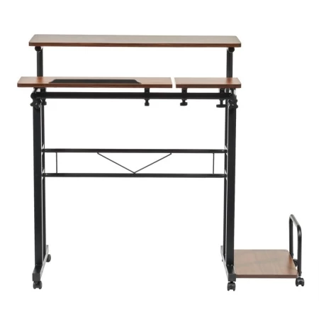 Купить Стол многофункциональный Shuttle 80х58х80-130см, темное дерево, чёрный по низкой цене