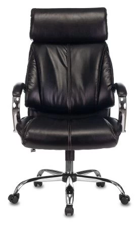 Кресла руководителя - Кресло руководителя Бюрократ T-9904NSL черный Leather Venge Black искусственная кожа крестовина металл хром
