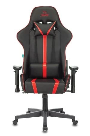 Кресла для геймеров - Кресло игровое Zombie A4 черный/красный искусственная кожа с подголов. крестовина пластик