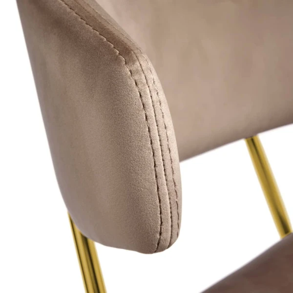 Купить Стул Elle латте с золотыми ножками по низкой цене