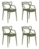 Набор 4 шт Стул обеденный DOBRIN MASTERS, зеленый хаки (G-17)