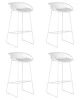 Набор 4 шт Стул барный DOBRIN FRANK, белый