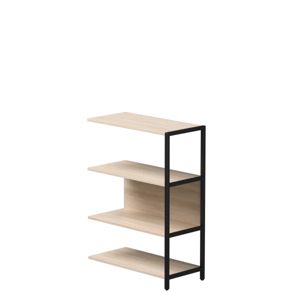 Купить Полустеллаж металлический средний Everprof EVO (ЭВО) 805х385x1120 Дуб Соната/Черный по низкой цене
