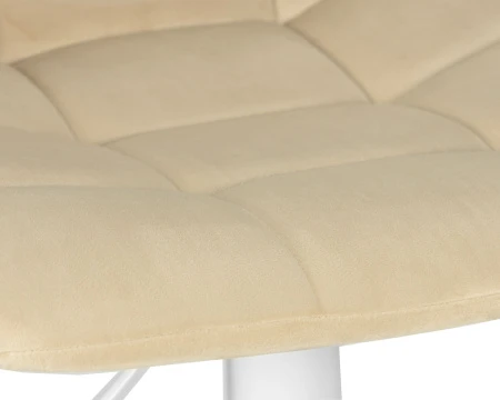Купить Стул барный DOBRIN TAILOR WHITE, бежевый велюр (MJ9-10) по выгодной цене для кафе, ресторанов и кухни