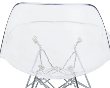 Купить Набор 4 шт Стул обеденный DOBRIN DSR CASPER, ножки хром, цвет прозрачный в интернет-магазине КупиКресла.ру