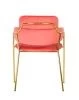 Купить Стул Napoli коралловый с золотыми ножками по низкой цене