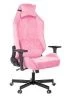 Кресла для геймеров - Кресло игровое Knight N1 Fabric розовый Velvet 36 с подголов. крестов. металл