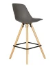 Купить Стул полубарный DOBRIN RONNI, ножки светлый бук, тёмно-серый (GR-04) по выгодной цене для кафе, ресторанов и кухни
