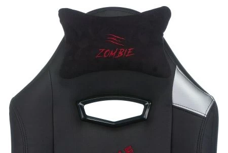 Кресла для геймеров - Кресло игровое Zombie HERO BATTLEZONE черный/красный искусственная кожа с подголов. крестовина пластик