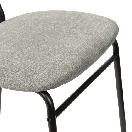 Купить Стул MOLLY разборный черный каркас серое сиденье по низкой цене