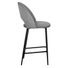 Купить Стул полубарный Leo темно-серый по выгодной цене для кафе, ресторанов и кухни