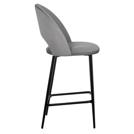 Купить Стул полубарный Leo темно-серый по выгодной цене для кафе, ресторанов и кухни