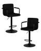 Набор 2 шт Стул барный DOBRIN KRUGER ARM BLACK, черный вельвет (LAR-E2041-52)