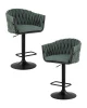 Набор 2 шт Стул барный DOBRIN LEON, зеленая ткань (LAR 275-23)