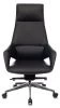 Кресла руководителя - Кресло руководителя Бюрократ _DAO-2 черный кожа с подголов. крестовина алюминий