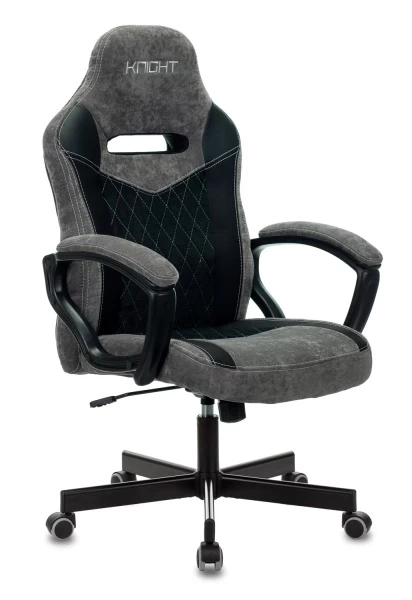 Кресло игровое Zombie VIKING 6 KNIGHT Fabric серый/черный с подголов. крестовина металл | Купить в КупиКресла.ру